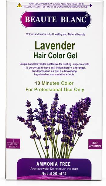 BEAUTÉ BLANC Fruit Vinegar Hair Color Black Hair in 10 Minutes Lavender , Natural Black