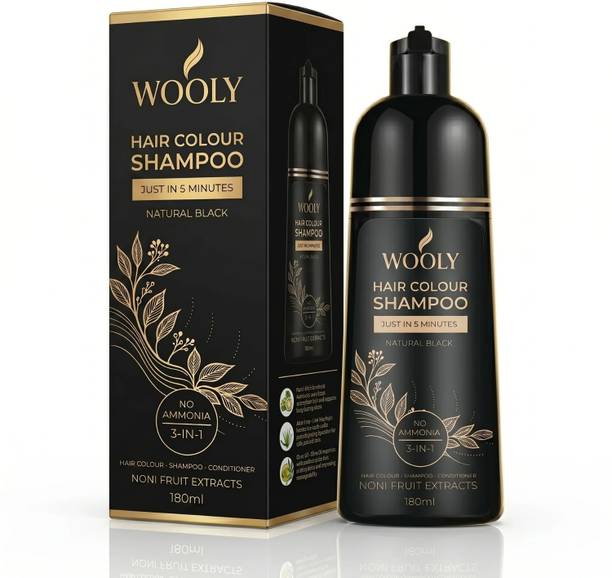 Wooly Instant Hair Color Shampoo 180ML , Black