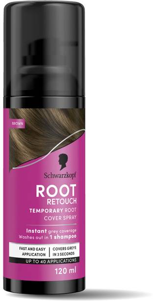 श्वार्ज़कोप्फ Root Retouch Instant Grey Hair Concealer Spray Sweat And Rain Resistant - Brown हेयर कलर