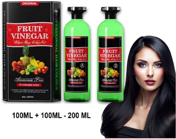 Essensity Fruit Vinegar Ammonia Free 10 Minutes Hair Color Colour Gel -C , Natural Black