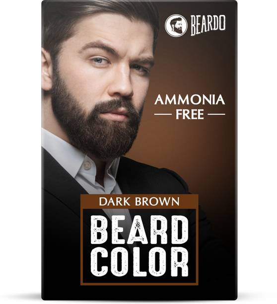 BEARDO Color For Men - Natural Dark Brown | Long Lasting | No Ammonia | 60 ml | Creme , Dark Brown