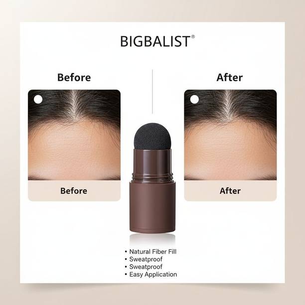 BIGBALIST Hair Patching Powder Stick | Smooth Coverage for Hairline , Black