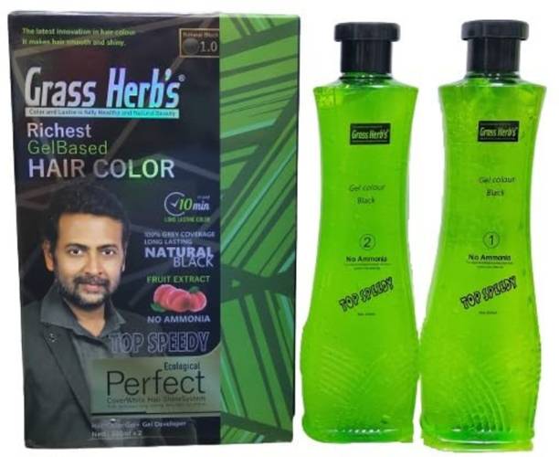 Grass Herbs Natural Black Hair Dye , Black
