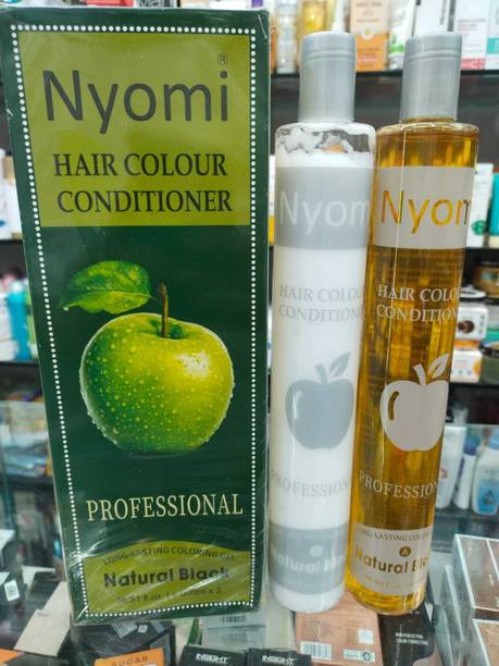 Nyomi hair colour conditioner black (1000ml) , black