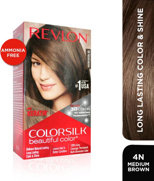 Revlon Colorsilk Hair Color with Keratin , Medium Medium brown