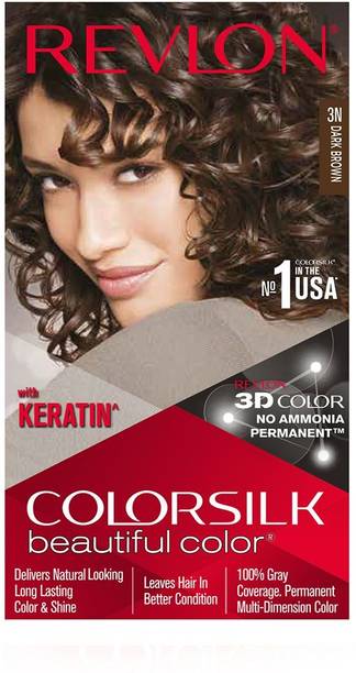 Revlon Colorsilk Hair Color with Keratin , Dark Brown 3N