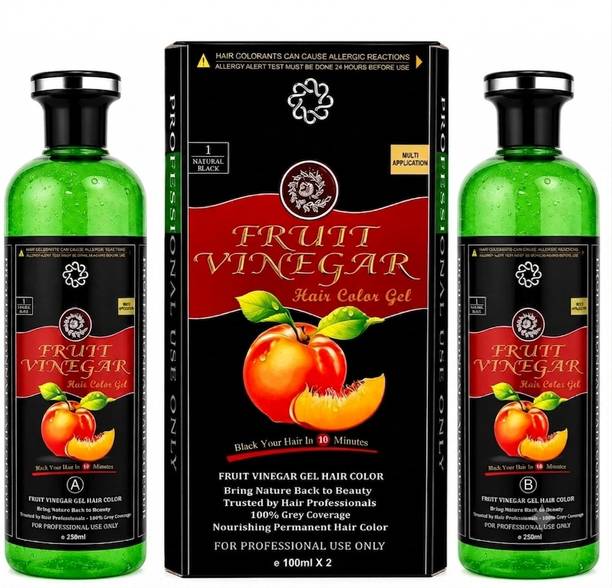 Veecos Fruit vinegar hair color gel , Black