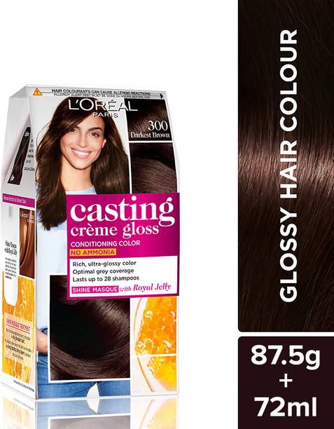 L'Oréal Paris Casting Creme Gloss Hair Colour |Radiant & No Ammonia , Darkest Brown 300