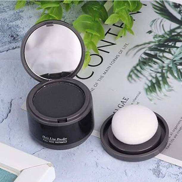 BEAUTYATH Hair Line Shadow Powder Instant Root Concealer Touch Up Color Grey Coverage , Black