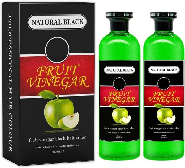 SHINGALA Hair Color Fruit Vinegar Hair Dye Color For Both Men Women Ammonia Free Color , BLACK