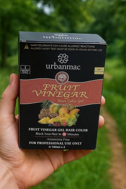 URBANMAC Quick Hair Color Gel – Fruit Vinegar Formula, Natural Black , Natural Black