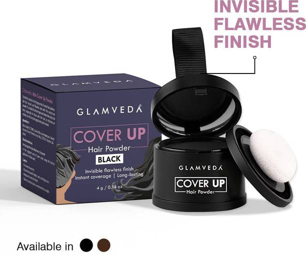 ग्लैमवेडा Hair Cover-Up Powder | Instant Grey Coverage | Waterproof, Sweat & Smudge-Proof हेयर कलर