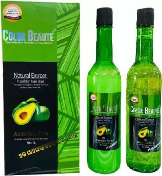 Color Beaute NATURAL EXTRACT HEALTHY HAIR DYE AMMONIA FREE FOR MEN AND WOMEN , NATURAL BLACK