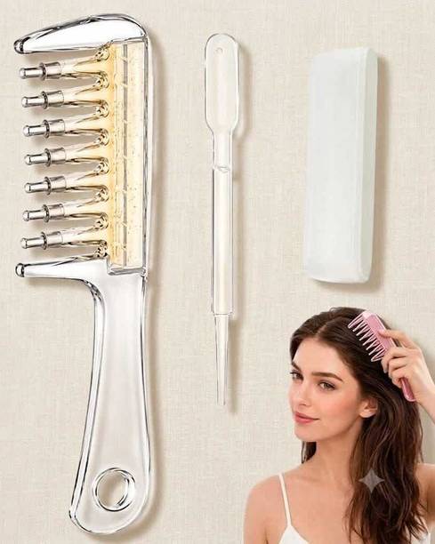 ORVENSA Scalp Oil Applicator Comb, Refillable Hair Oil Dispenser with Massage Teeth