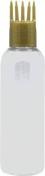 PHARCOS 100ML Hair root applicator bottle Refillable Clear & Gold-25 Round