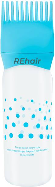 REhair Hair Oil / Dye Root Applicator Comb with Bottle (Blue)
