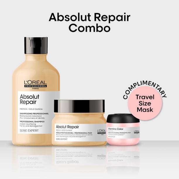 L'Oréal Professionnel Absolute Repair Shampoo+Mask+Free Travel Size Hair Mask