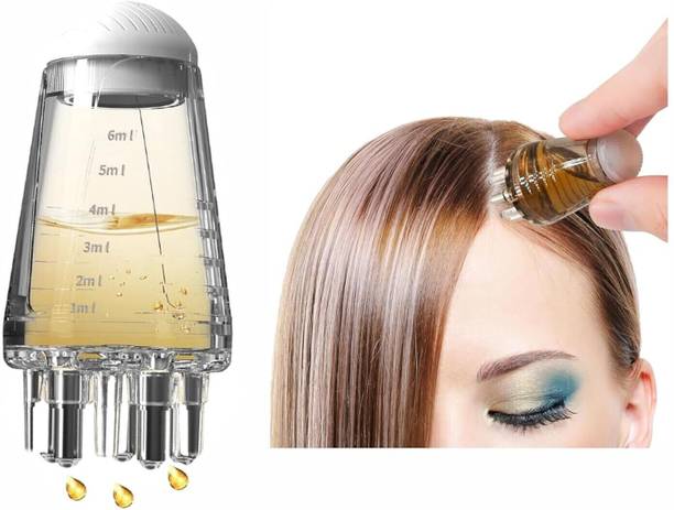 Kshavi Hair Oil Applicator Comb Smooth Applicator Bottle Scalp Loss Lotion Dispenser