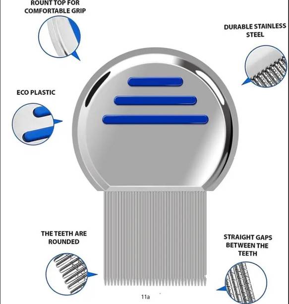 Morbee Lice Nit Egg Removal Treatment Stainless Steel Fine Metal Comb a11