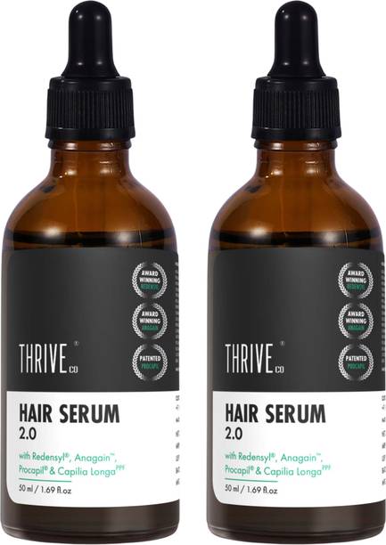 ThriveCo Hair Growth Serum 2.0 for Hairfall Control, Strength & Thickness, Pack of 2
