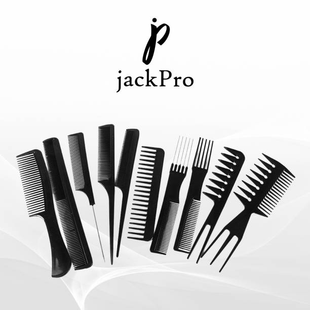 jackPro 10Pcs Professional Hairdressing combs set for Salon man and women Styling Barber