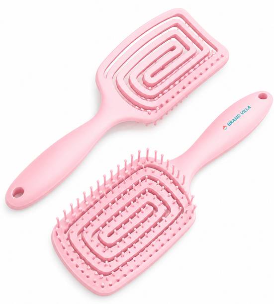 Brandvilla Flexible Detangling Hair Brush for Wet & Dry Hair | Anti-Tangle Scalp Massager