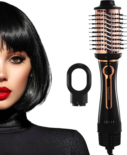 Makemebold 3-in-1 Hot Air Brush| 1.5-inch Barrel | Hair Dryer Hair Straightener Volumizer Hair Straightener Brush