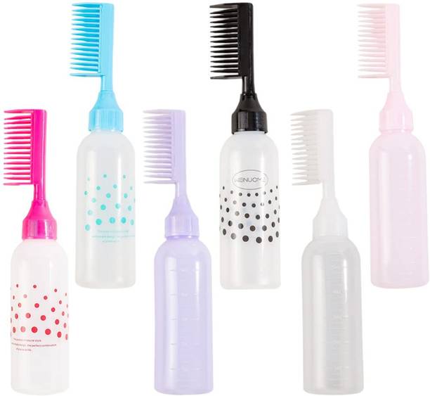 Nyamah sales Empty Applicator Bottle for Dye Bottle Hair Oil Bottle with Comb