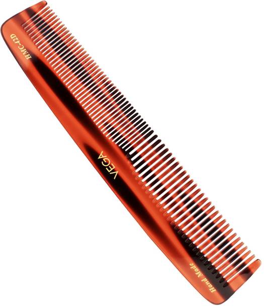 VEGA Handcrafted Graduated Dressing Hair Comb made with Cellulose Acetate (HMC-42D)