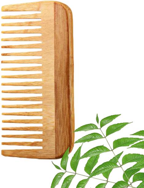 DAUMI Ayurvedic Neem Wood Anti Dandruff Hair Comb ( pack of 1)