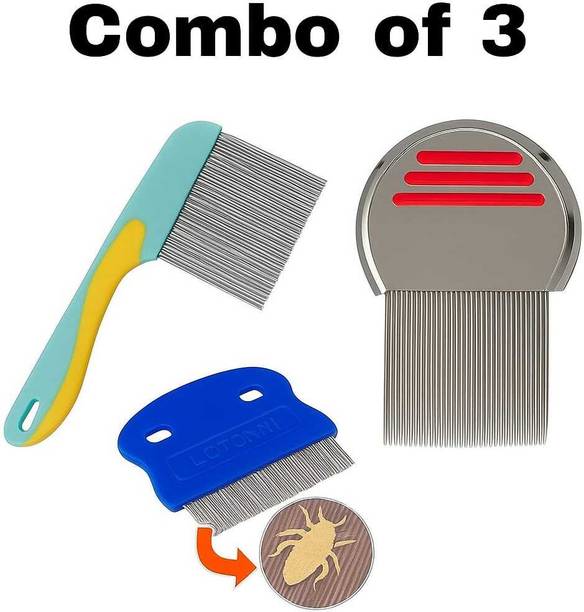 निग्रिफिक्स Pack of 3 lice comb, 1 handle comb , 1 pcs mini comb ,1 pcs terminator lice comb