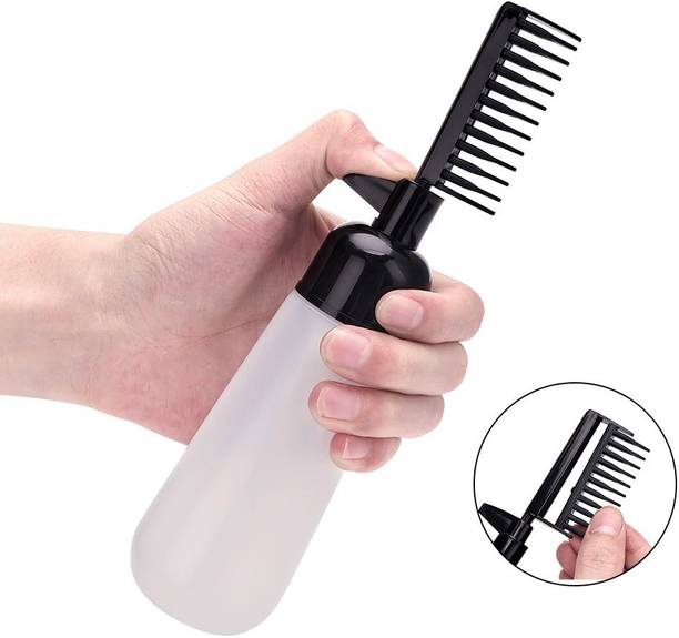 SIOPAWORLD Hair Applicator Bottle with Comb Massager Scalp Root hair Oil, Shampoo Plastic