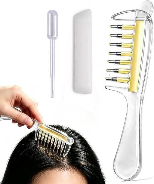 hakily Hair Oil Applicator Comb, Scalp oil applicator comb, Refillable Scalp Massager