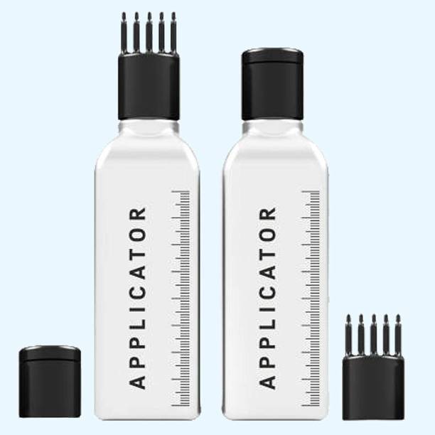 MeeTo Hair Root Applicator Bottle with Comb Cap for Applying Hair Oil, Shampoo & Serum