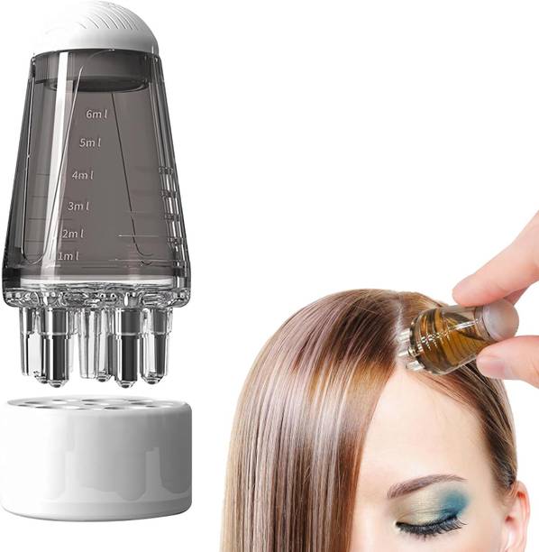 RUDRADHARAM Hair Oil Applicator Comb Bottle with Scalp Massager for Serum & Liquid Use