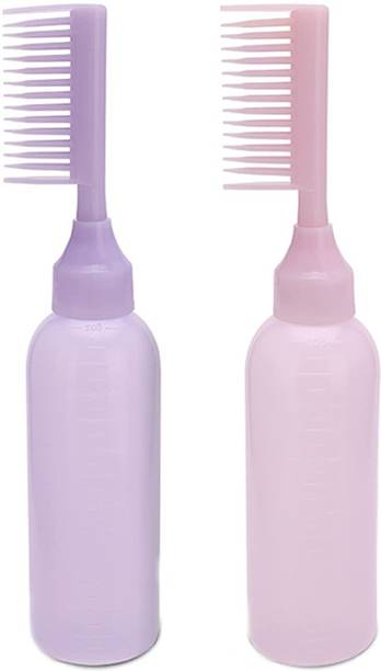 KIRA 2Pcs Hair Applicator Bottle with Comb and Cap, For Applying Any Liquid On Scalp