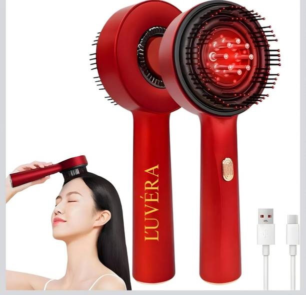 Luvera Head Scalp Electric Massager Comb with Oil Applicator Portable Waterproof Brush