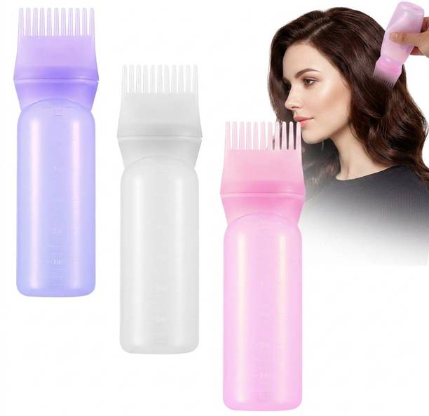 NORWICH ENTERPRISE Hair Dye Applicator Bottle with Comb Leakproof Hair Oil & Color Bottle 180ml