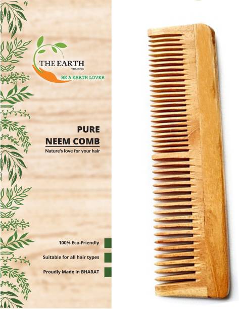 The Earth Trading 100% Neem wood comb Regular