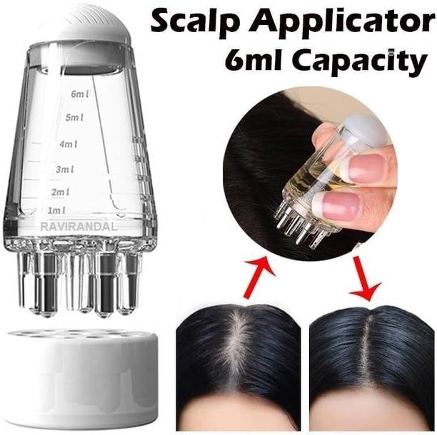ERVY Hair Oil applicator,Ball Root Comb applicator Bottle Scalp Massager