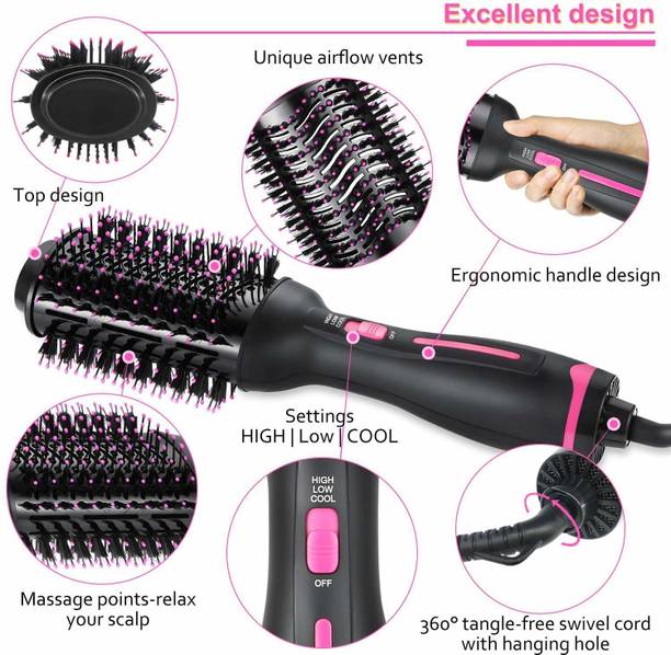 PRATYANG 3IN1 Hair Straightener, Hair Curling, Hair Dryer, On Step Hair Dryer P80 Hair Dryer