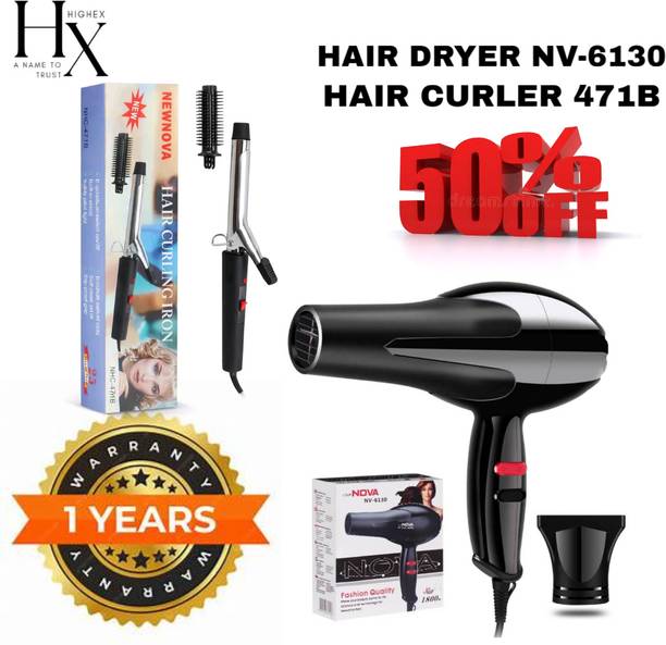 HIGHEX Hair Curler 471B Combo Hair Dryer 6130 Electric Hair Styler