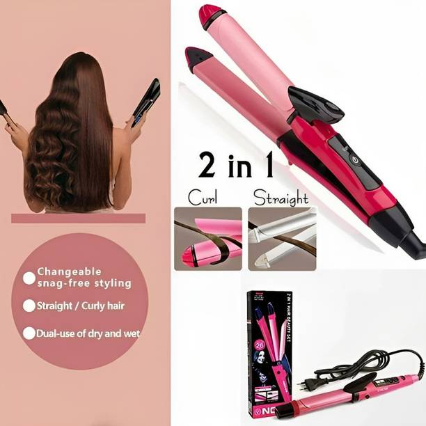 classy culture Professional Ceramic Plate Hair Curler Cum Hair Straightener for Women Hair Curler