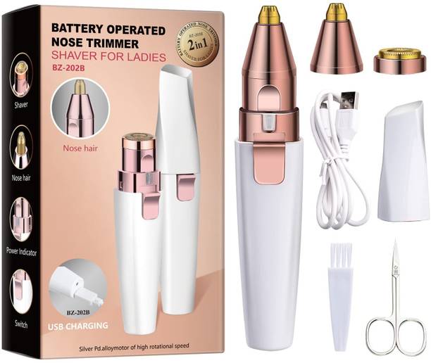 vk sales EyebrowTrimmer Rechargeable,lip,Nose,FacialHairRazor 2in1 Electric EyebrowShaver Hair Curler