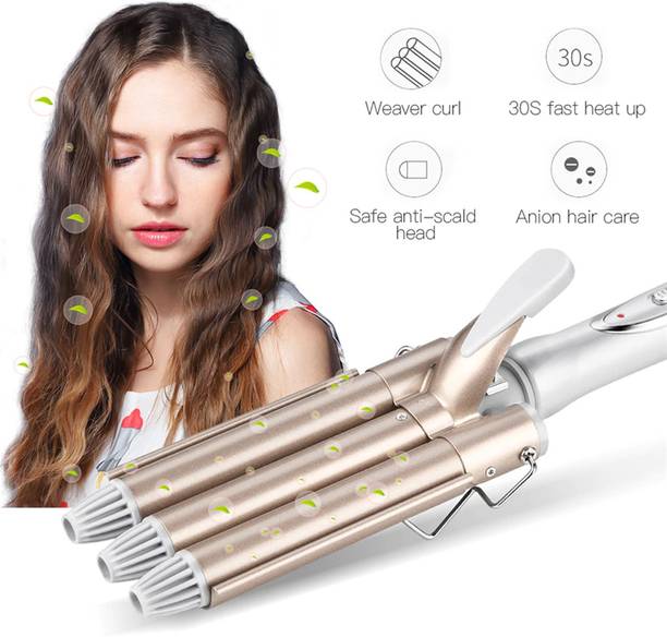 SDMS Lady Professional 45W Hair Curling Iron Ceramic Triple Barrel Irons Hair Curler