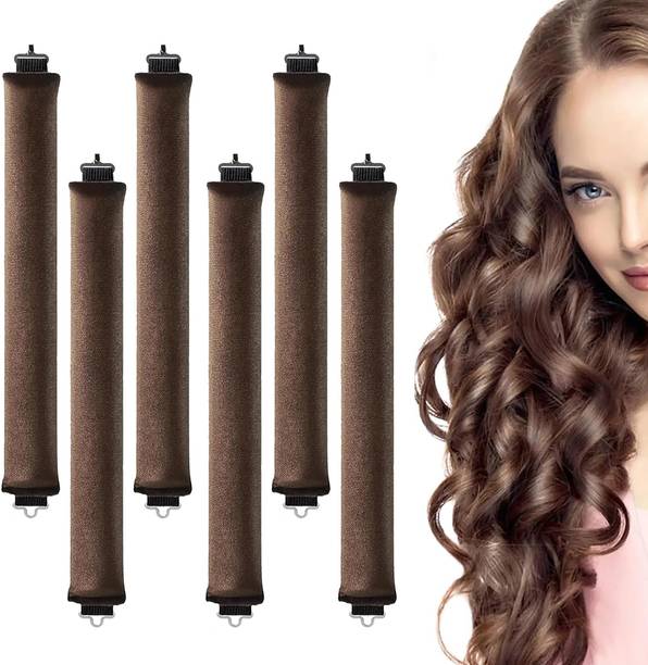 ZITRONIX 6PCS Heatless Hair Curler Satin No Heat Overnight Curls Rods Jumbo Rollers Set Hair Curler