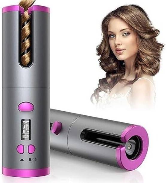 SHARNGA Cordless Automatic Hair Curler - Portable Curling Iron with LCD Hair Curler