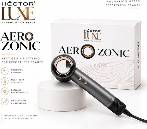 Hector Luxe Aero Zonic Hair Dryer for Fast Drying & Frizz Control - Lightweight Hair Dryer