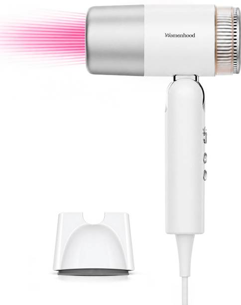 WOMENHOOD AI Infrared Hair Dryer – Smart Heat, Negative Ions, Cool Shot, White, 220V Hair Dryer