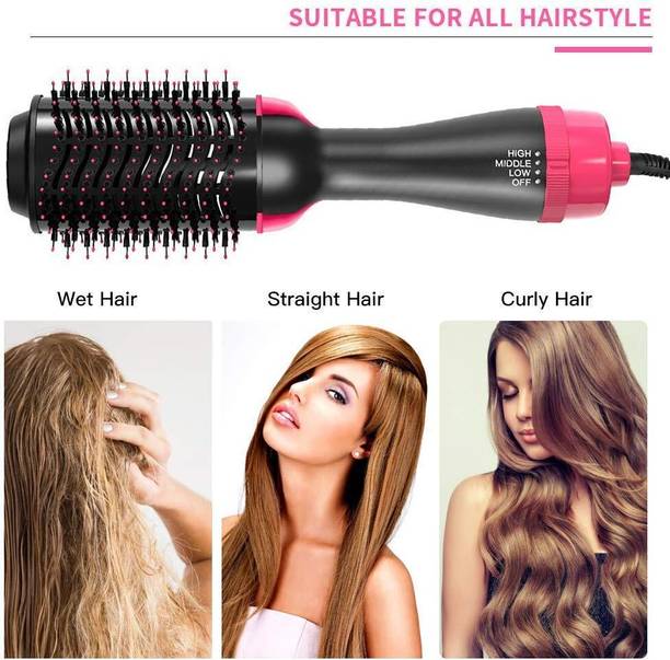 Zubeen Powerful Hair Dryer Brush Hot Air Brush Hair Dryer Comb Blow Dryer Styling Brush Hair Dryer